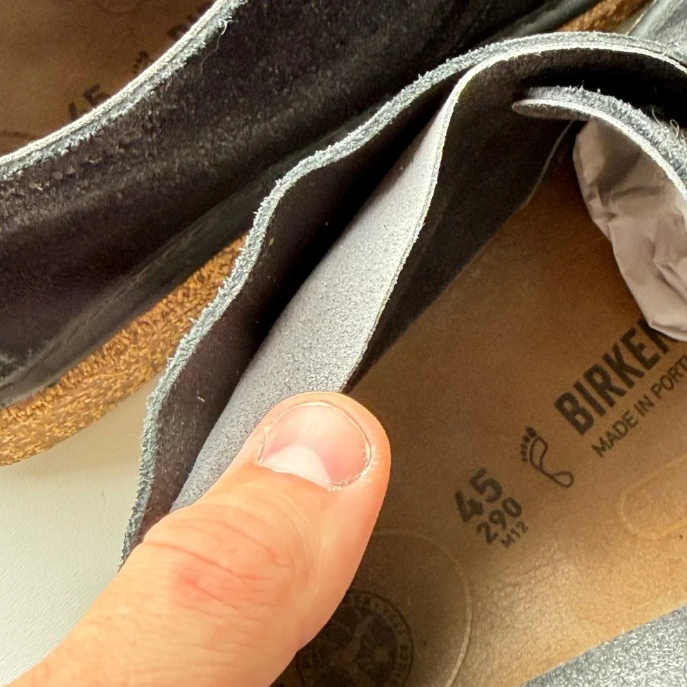 Birkenstock Dundee Plus Chukka Boots Mens 45 Black Suede Cork Sole Lace Up Shoes